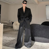 Threebooy Men's Black Luxe Oversized 2-Piece Set